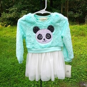 NWT Cute Toddler Panda Dress 2T